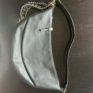Marc Jacobs Black Leather Half-Moon Bag
